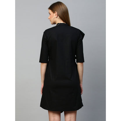Echke Dress With Front Ruffle Extension