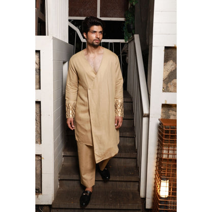 Echke Khakhi Linen Co-ord (Set of 2)