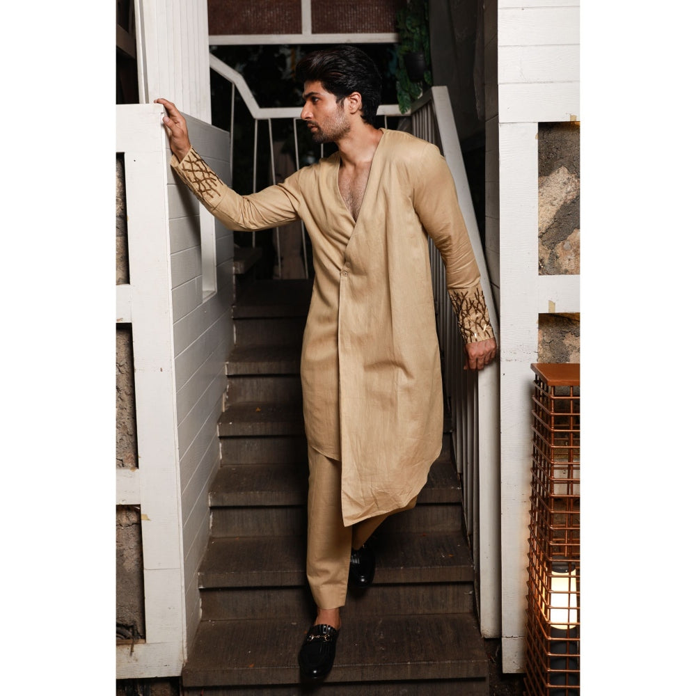 Echke Khakhi Linen Co-ord (Set of 2)