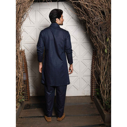 Echke Blue Linen Co-ord (Set of 2)