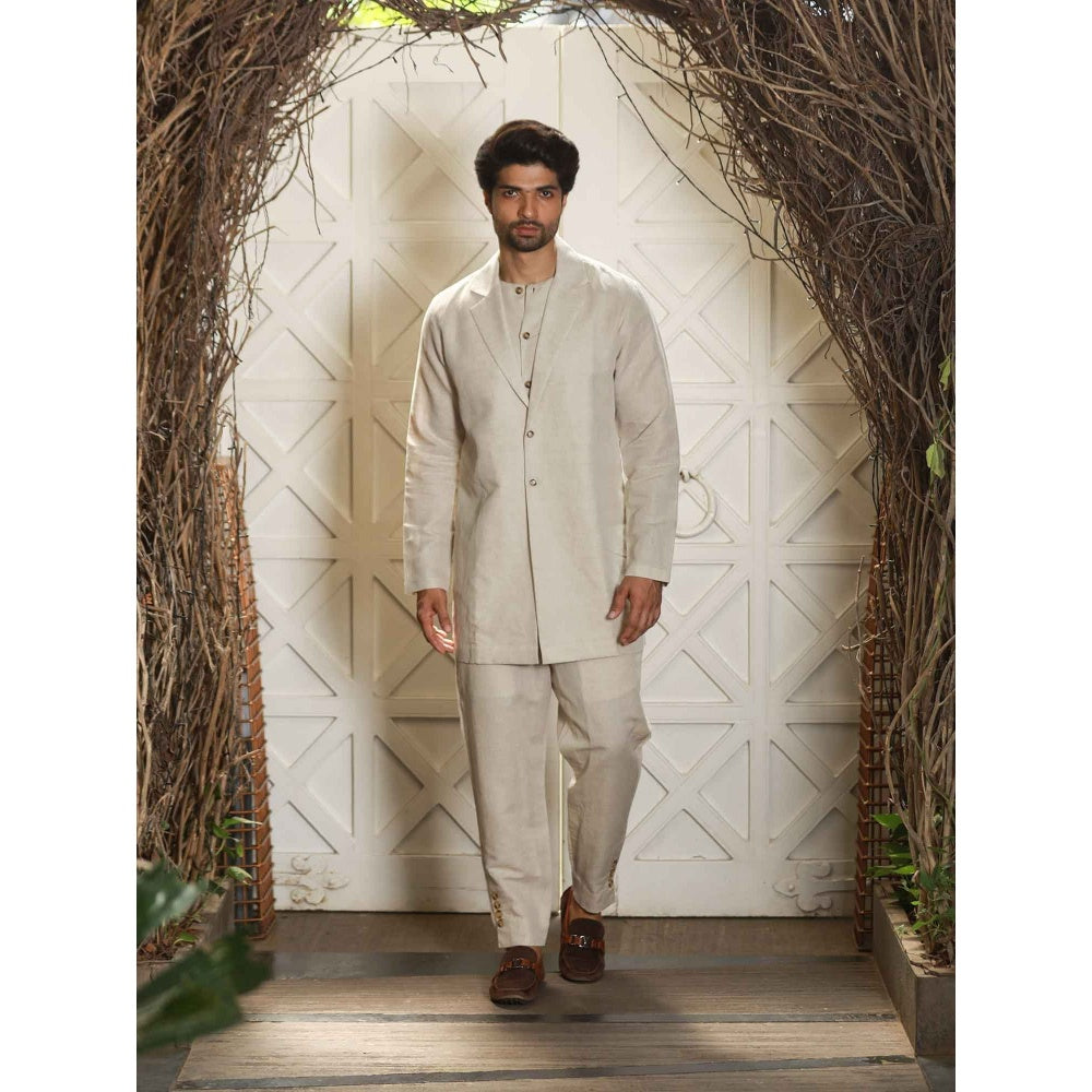 Echke Ecru Linen Co-ord (Set of 3)