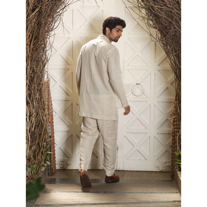 Echke Ecru Linen Co-ord (Set of 3)