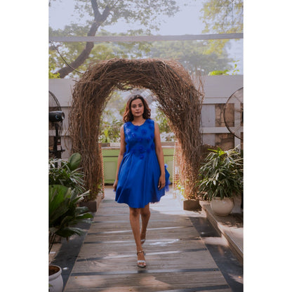 Echke Blue Inverted Dress