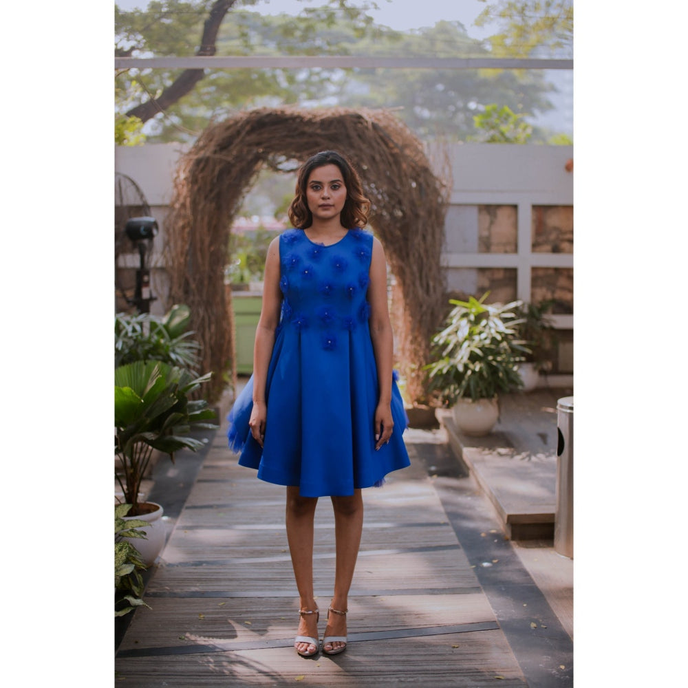 Echke Blue Inverted Dress