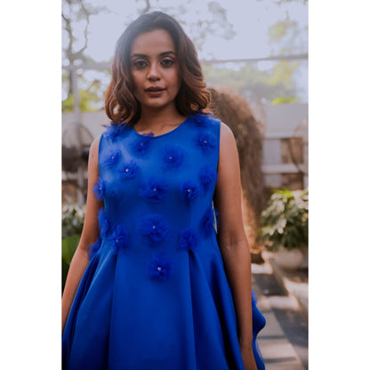 Echke Blue Inverted Dress