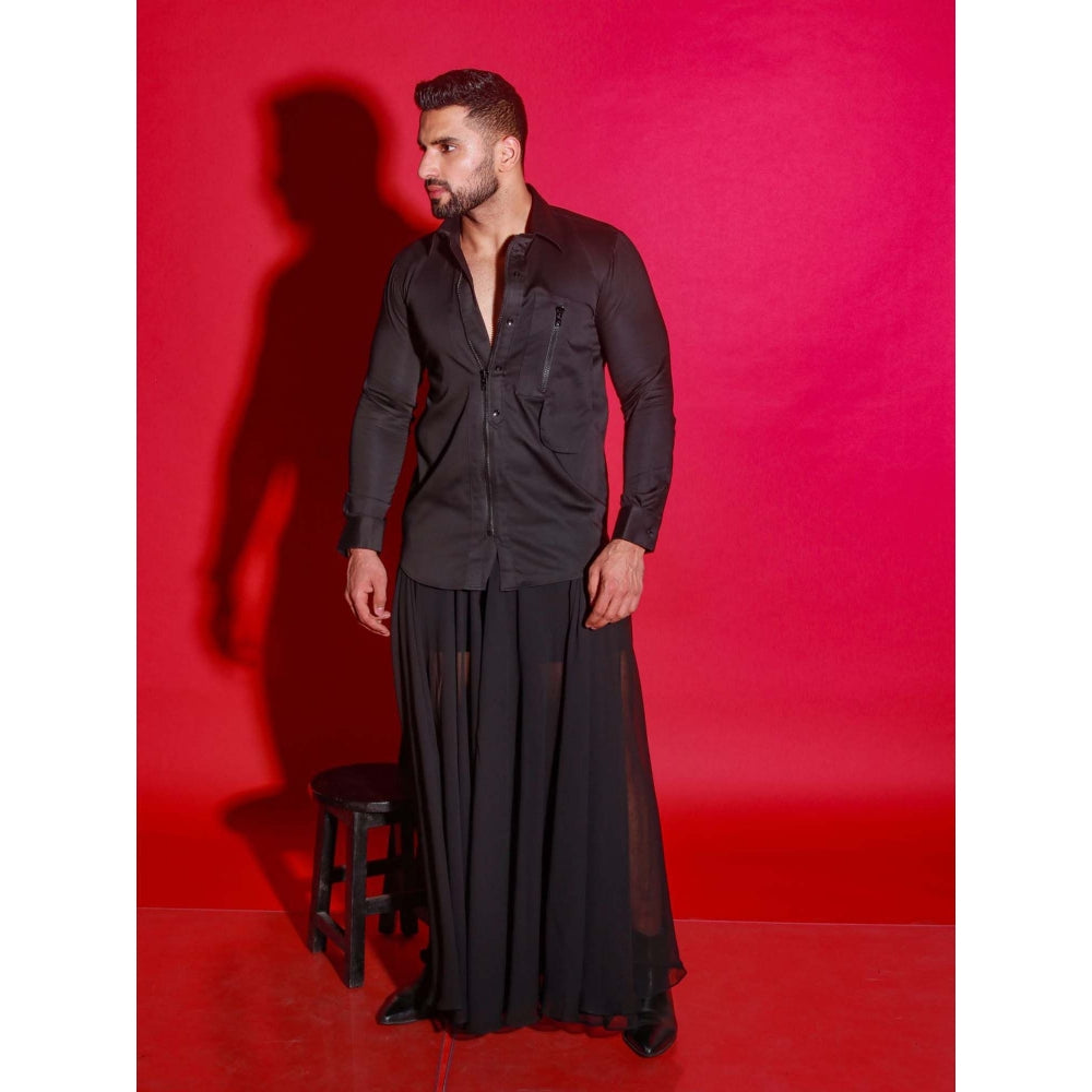 Echke Black Solid Shirt