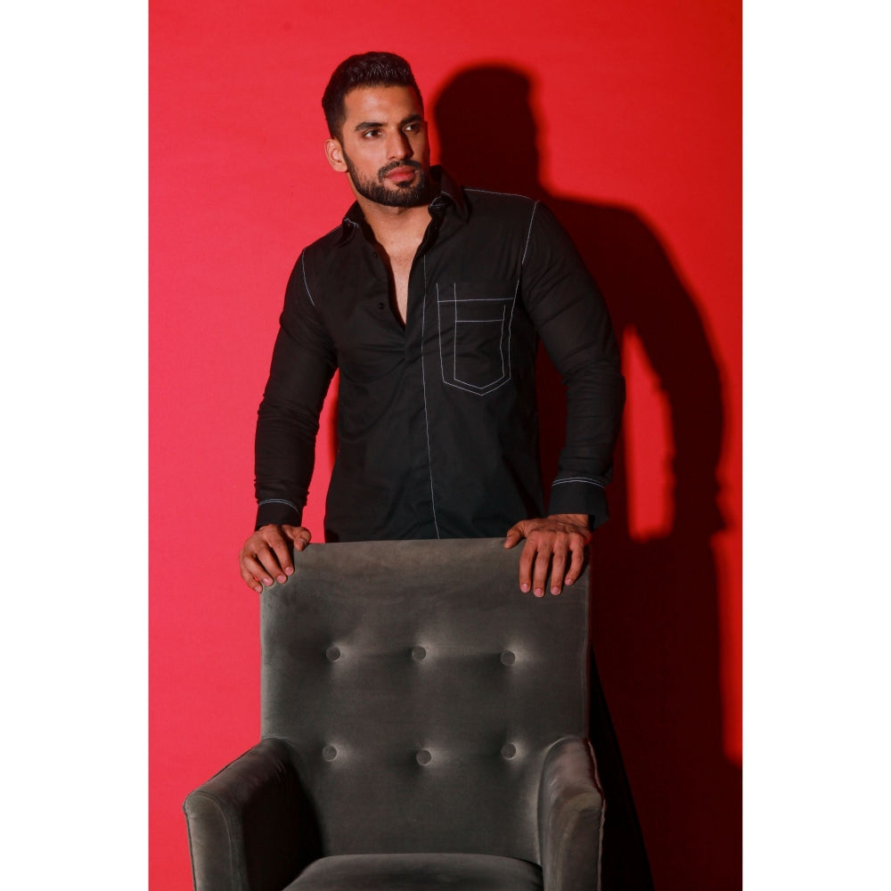 Echke Black Solid Shirt