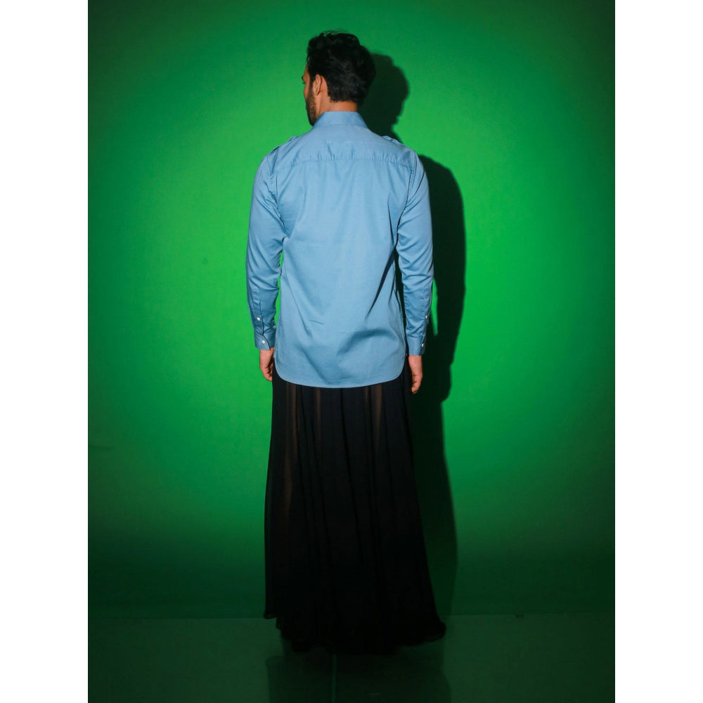 Echke Light Blue Solid Shirt