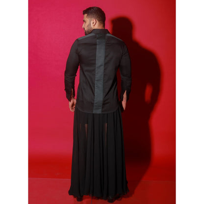 Echke Black Colorblock Shirt