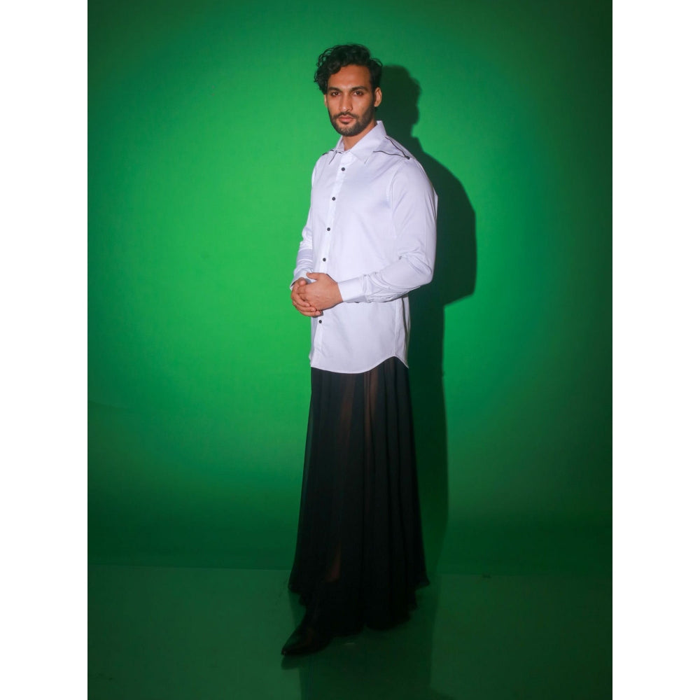 Echke White Solid Shirt