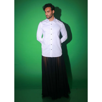 Echke White Solid Shirt
