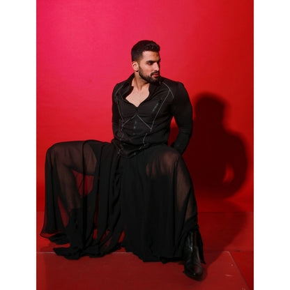 Echke Black Solid Shirt