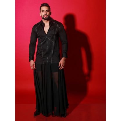 Echke Black Solid Shirt
