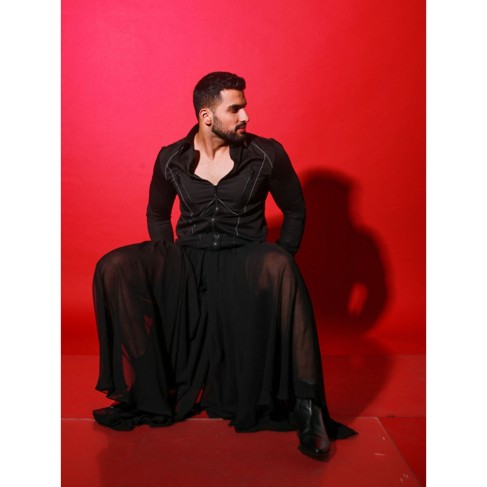 Echke Black Solid Shirt