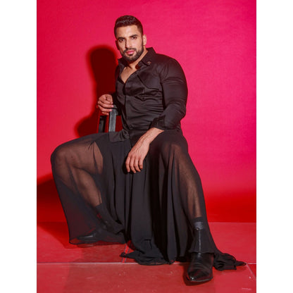 Echke Black Solid Shirt