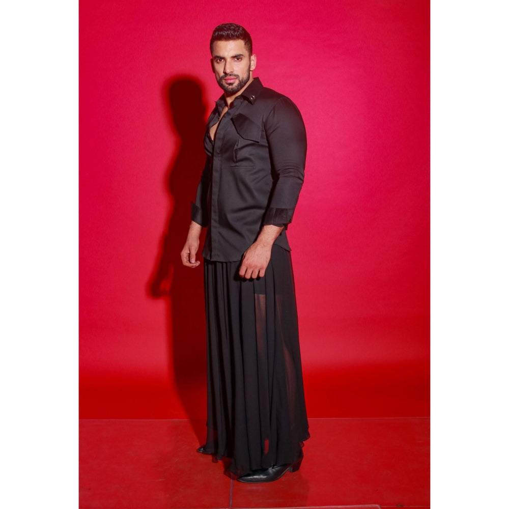 Echke Black Solid Shirt