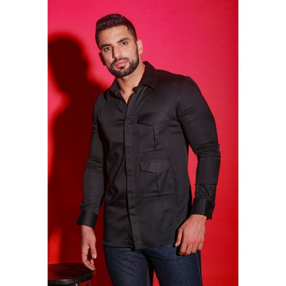 Echke Black Solid Shirt