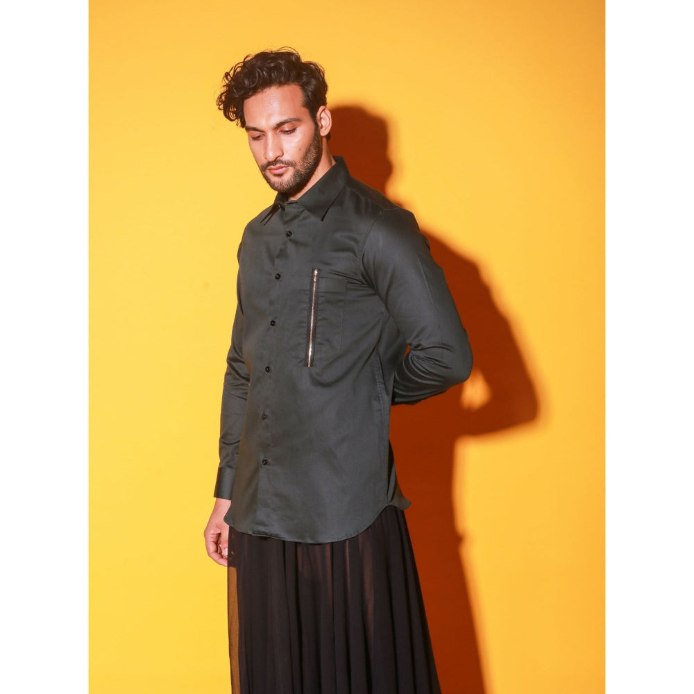 Echke Grey Solid Shirt