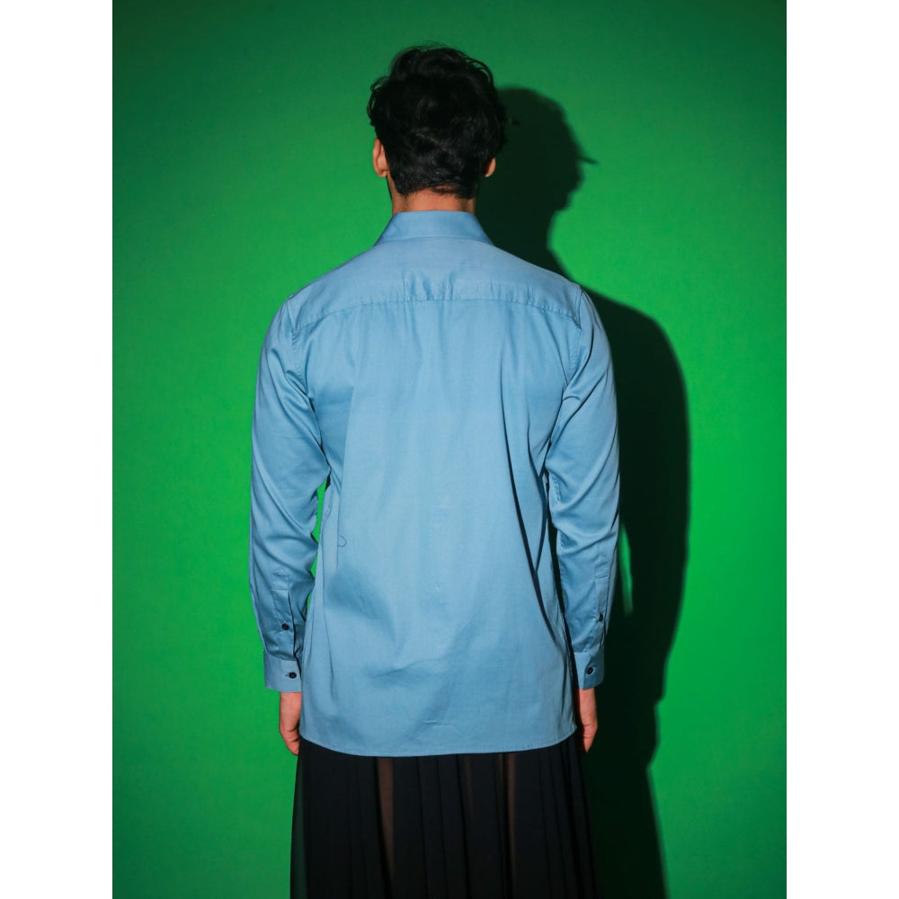 Echke Light Blue Colorblock Shirt