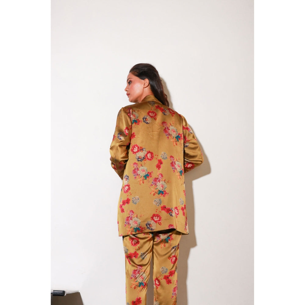 Echke Floral Diva Pant & Blazer with Bustier (Set of 3)