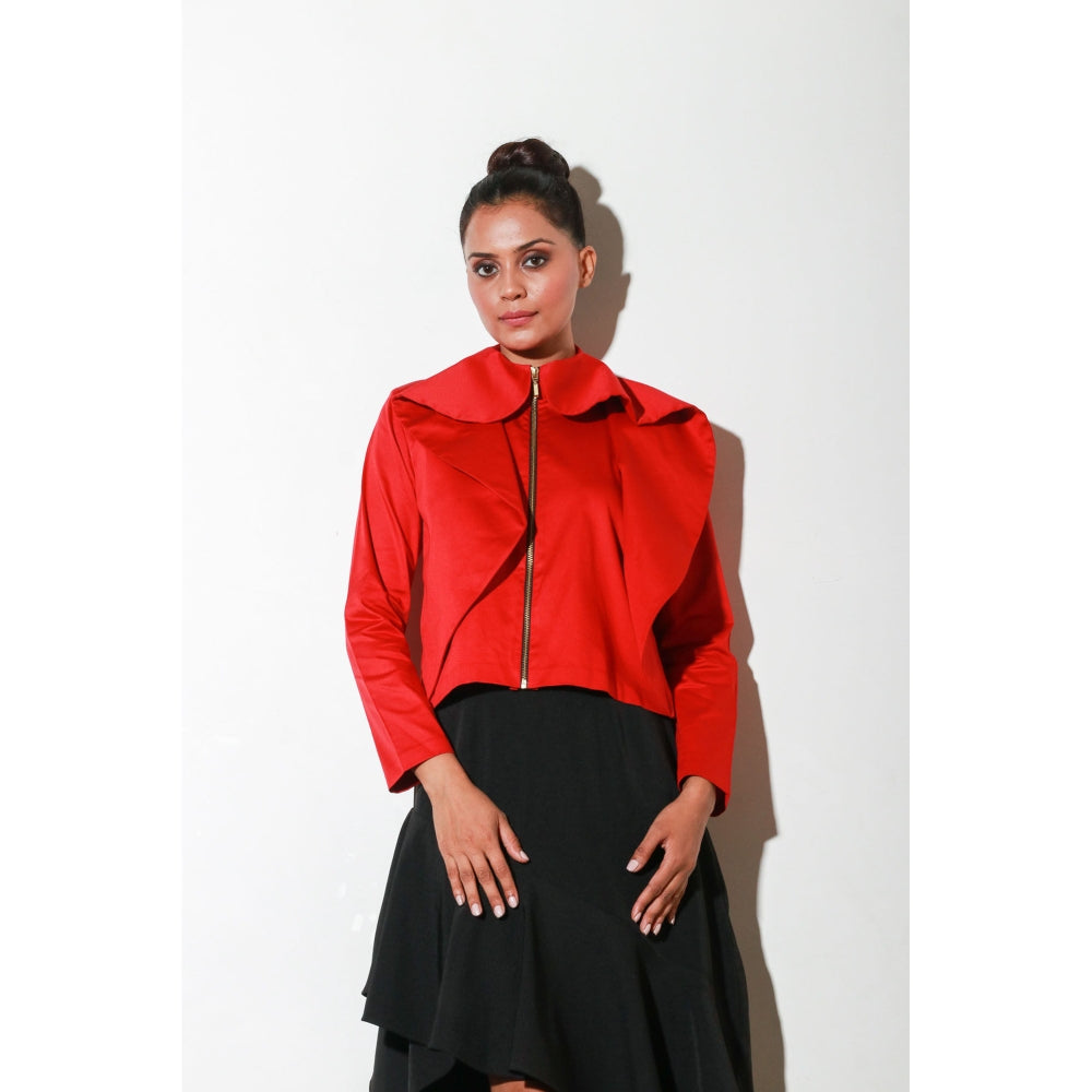 Echke Red Pearl Flare Top