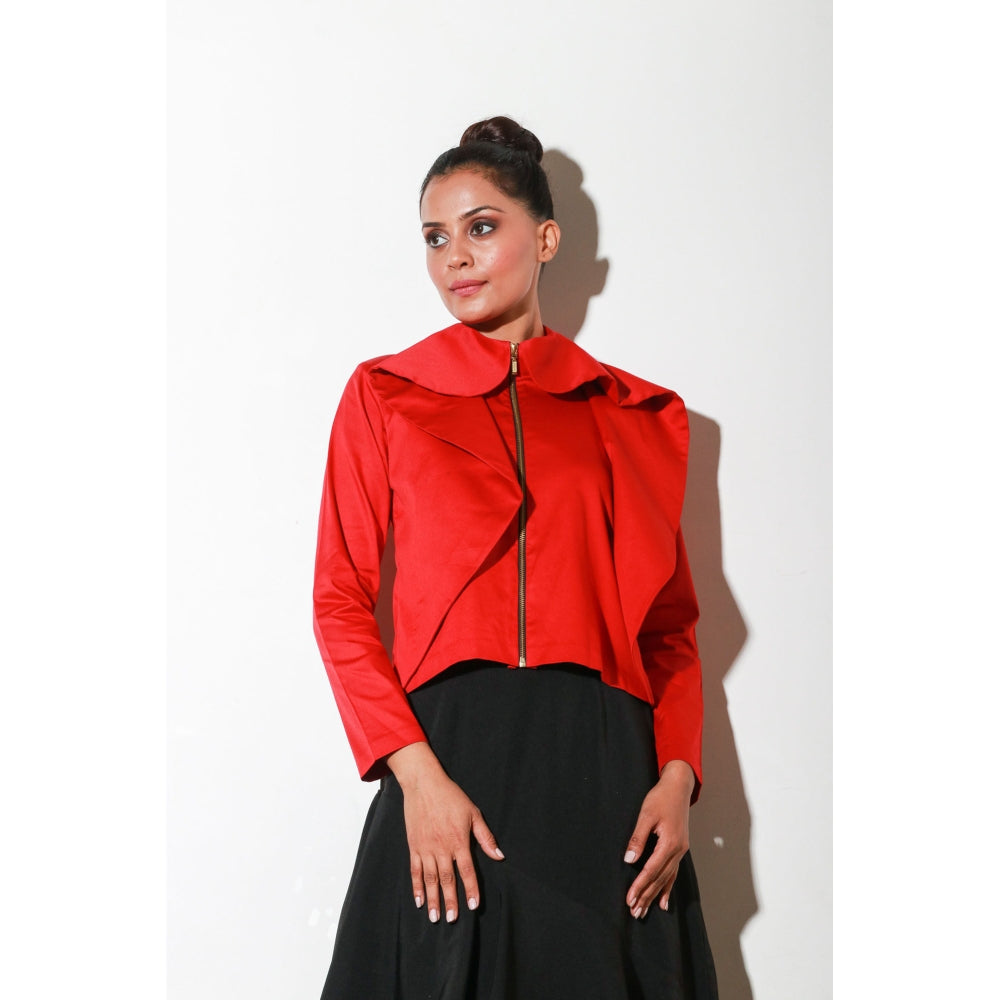 Echke Red Pearl Flare Top