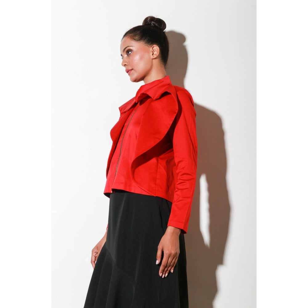 Echke Red Pearl Flare Top