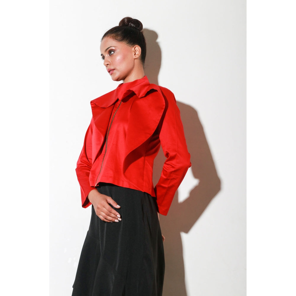 Echke Red Pearl Flare Top