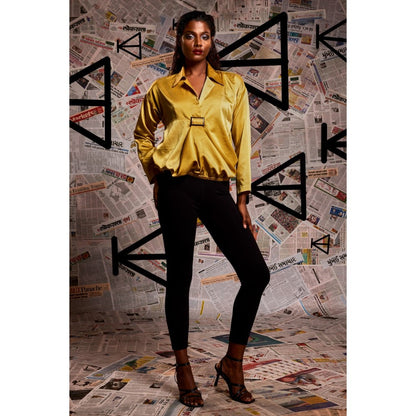 Echke Collar Neck Ballon Top
