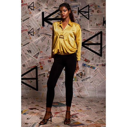 Echke Collar Neck Ballon Top