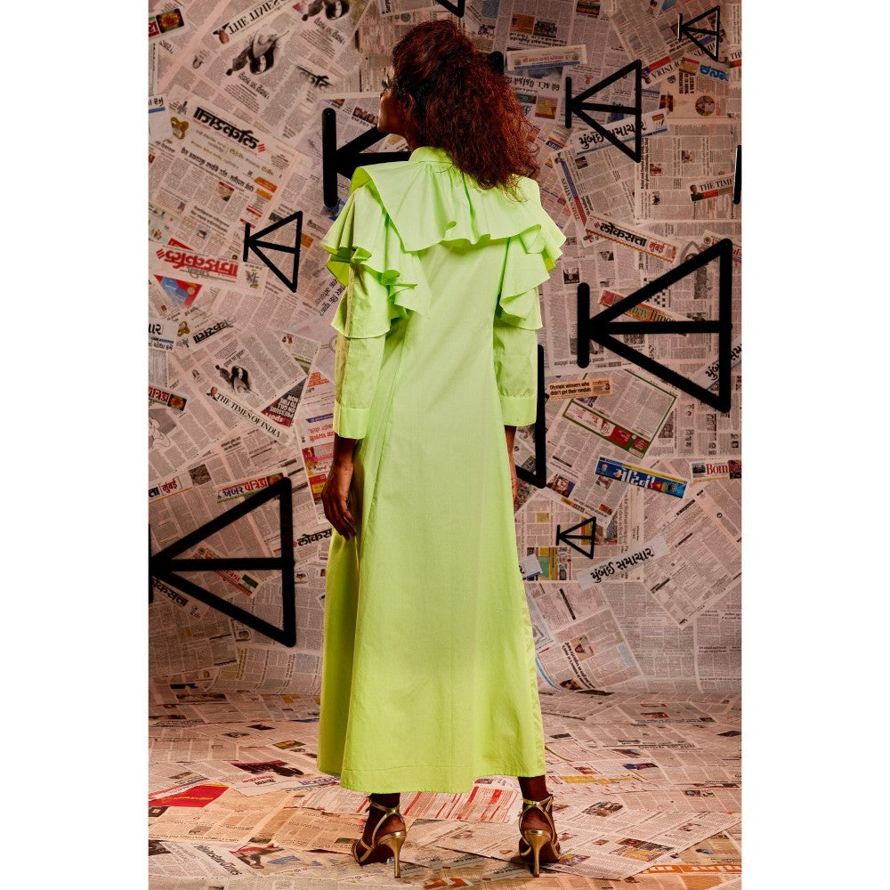 Echke Lemon Green Shirt Dress