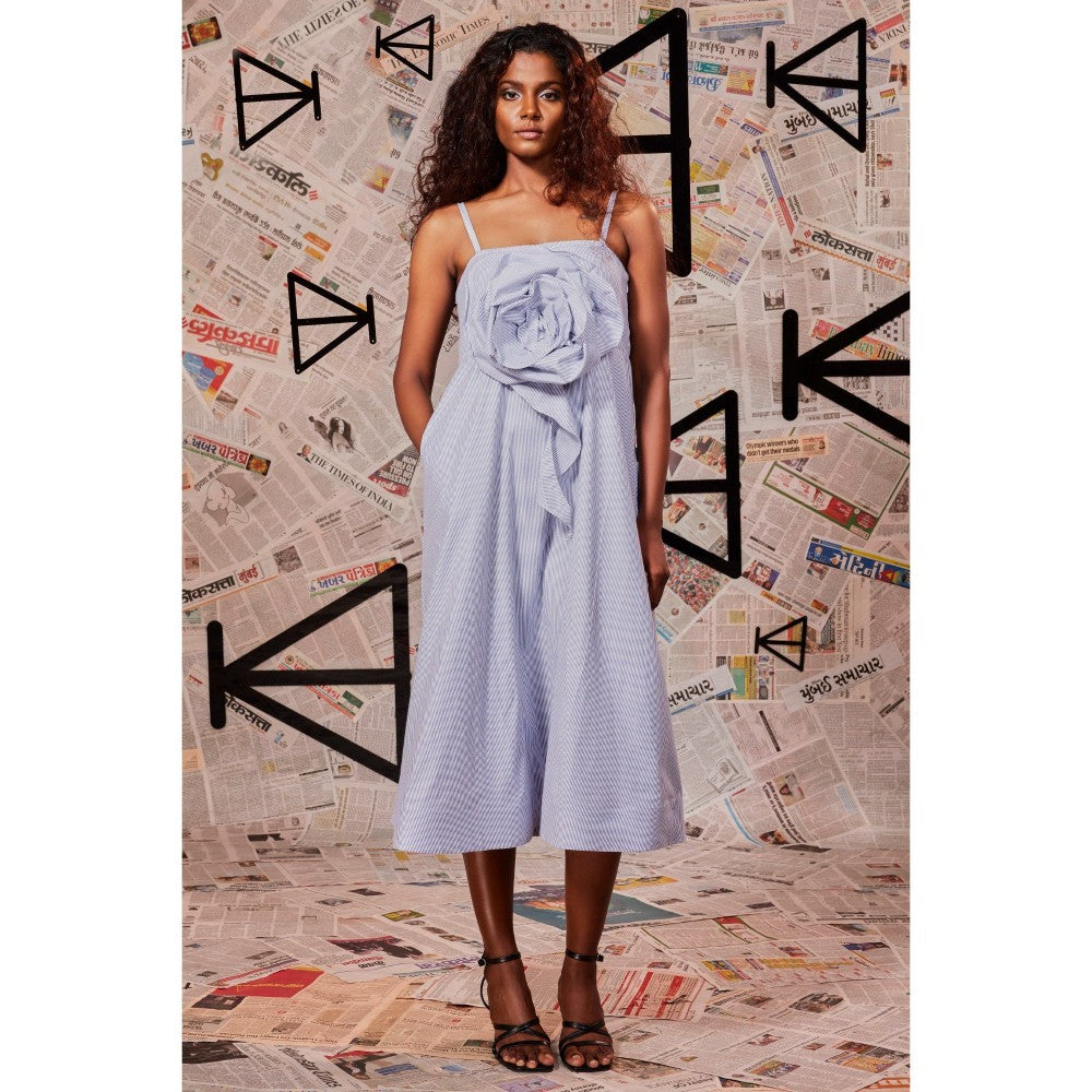 Echke Blue Empire Style Dress