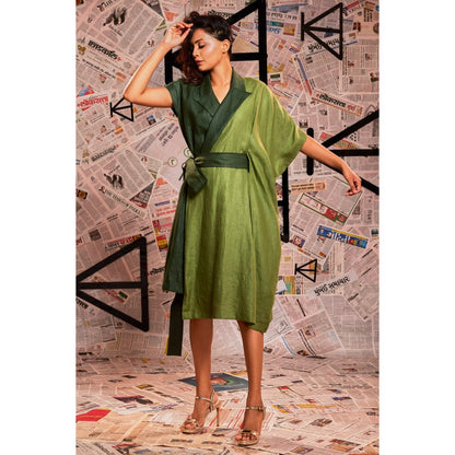 Echke Lapel Collar Blazer Dress (Set of 2)