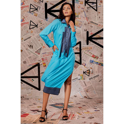 Echke Turquoise Colorblock Dress
