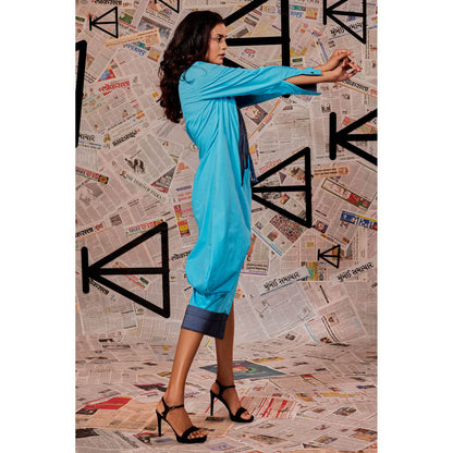 Echke Turquoise Colorblock Dress