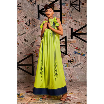 Echke Long Green Dress