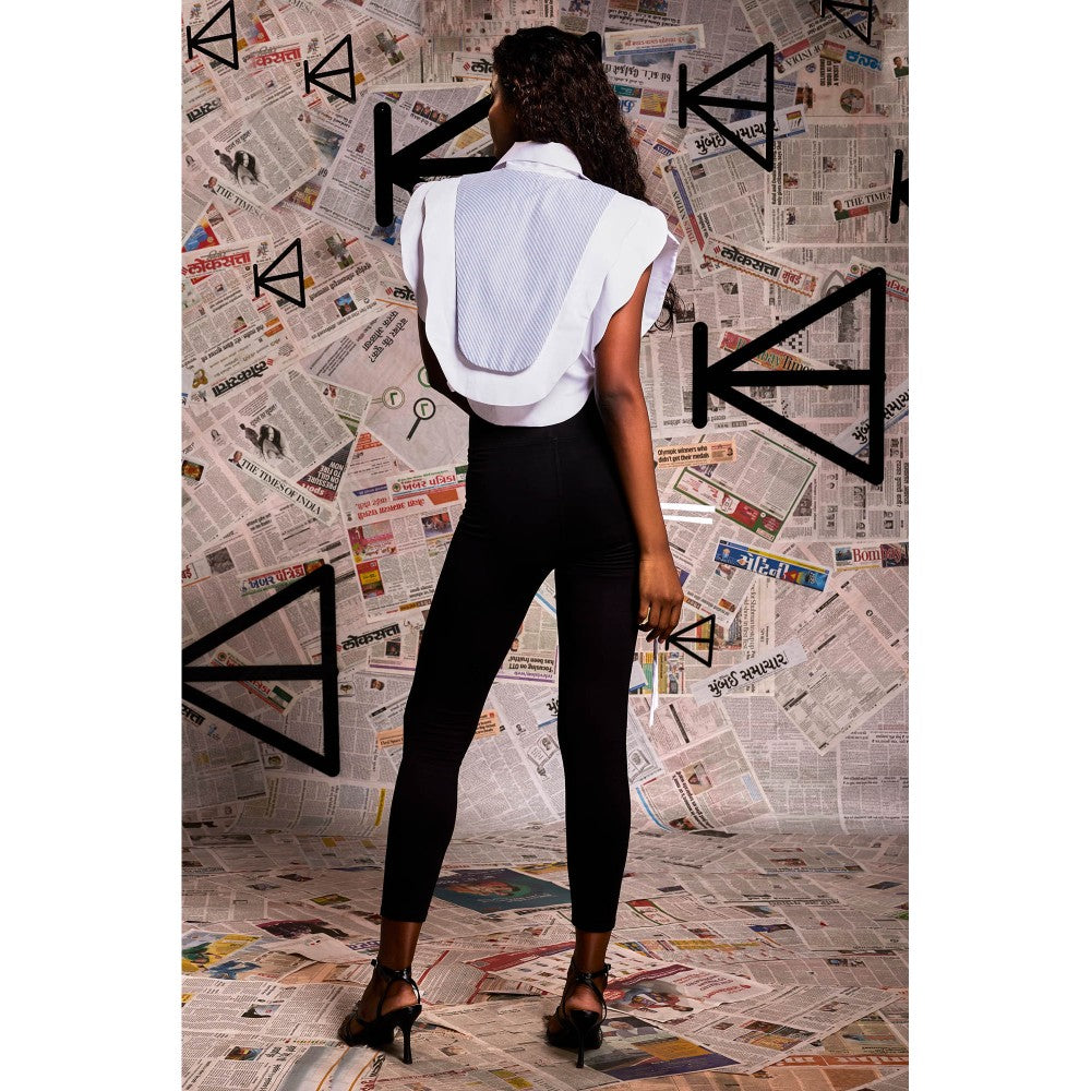 Echke Scalps Layered Feature Crop Top