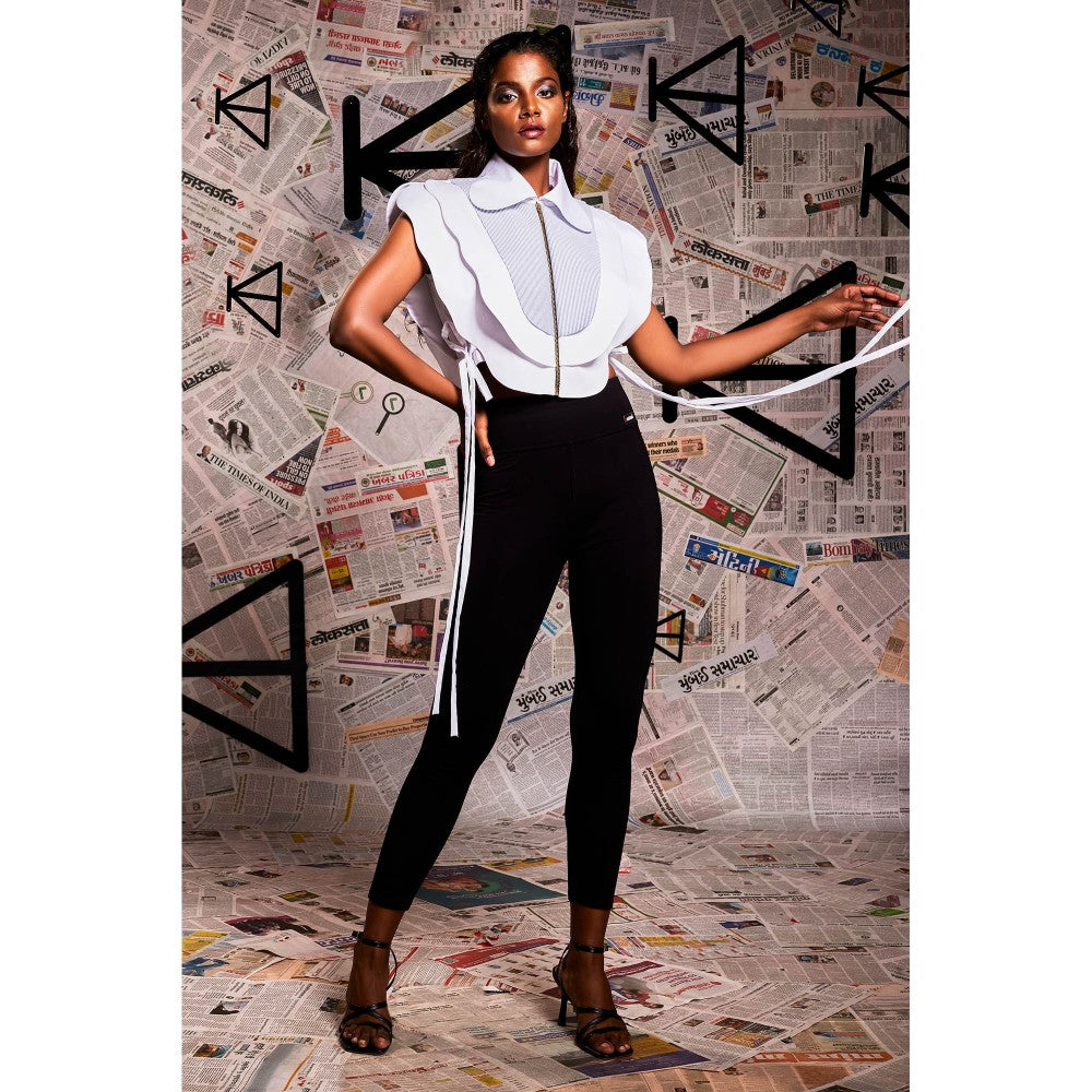 Echke Scalps Layered Feature Crop Top