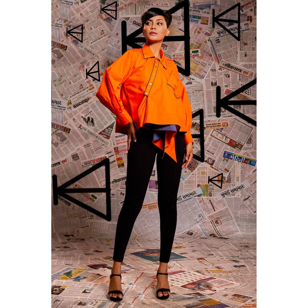 Echke Slant Orange Top