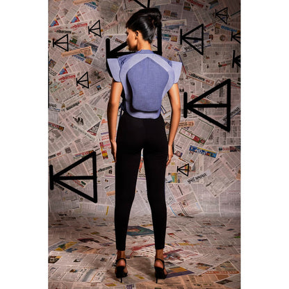 Echke Blue Bib Top