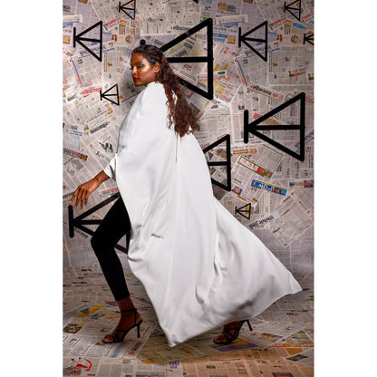 Echke White Halter Cape