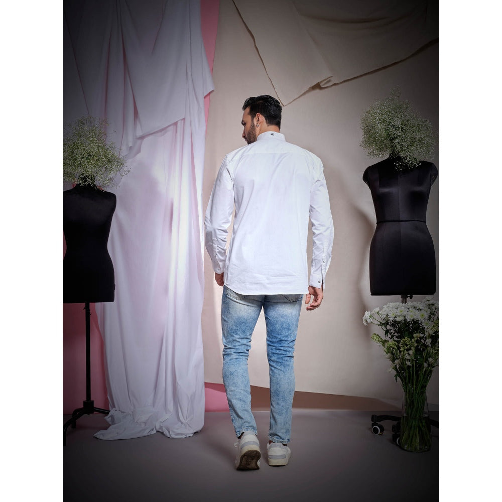 Echke White Zara With Gold Zip Loki Shirt