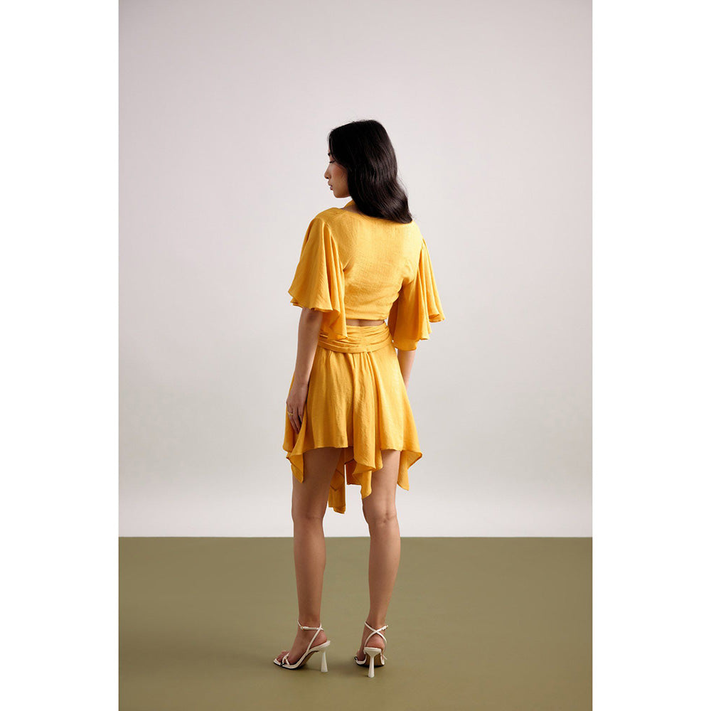 EchoStudio Knotted Resort Crop Top with Skirt (Set of 2)
