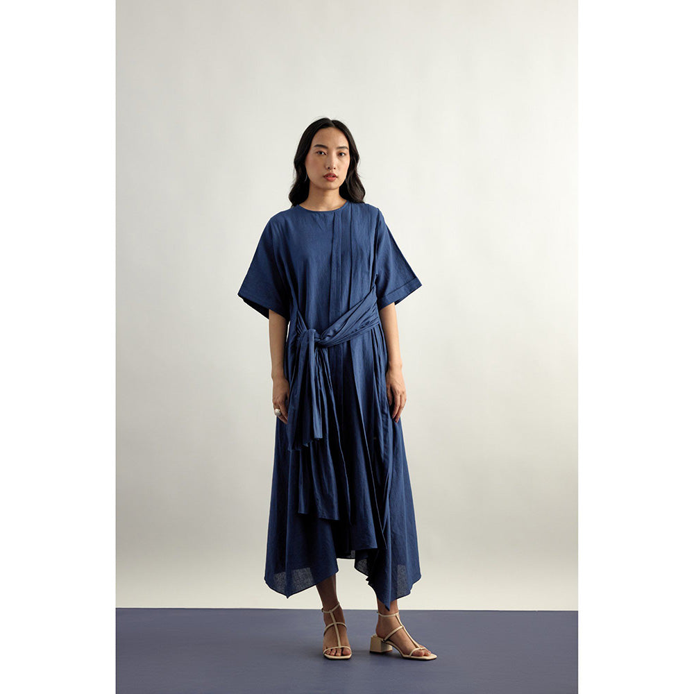 EchoStudio Navy Ridge Dress