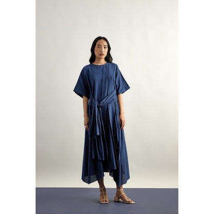 EchoStudio Navy Ridge Dress