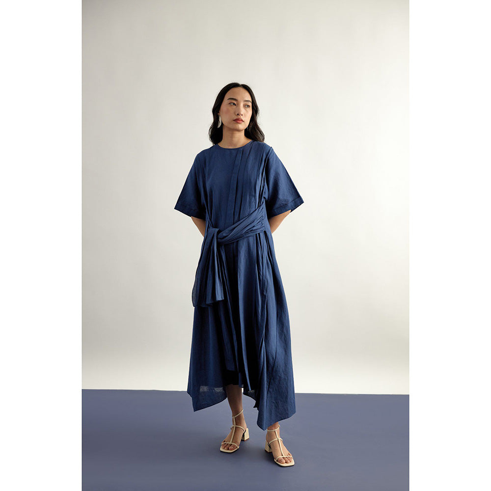 EchoStudio Navy Ridge Dress