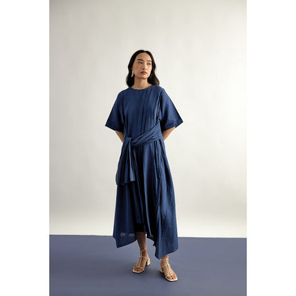 EchoStudio Navy Ridge Dress