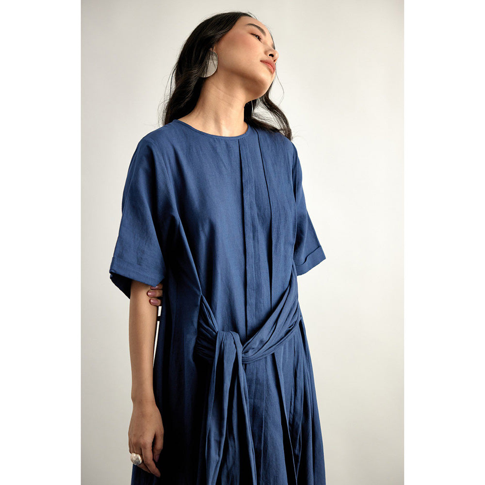 EchoStudio Navy Ridge Dress