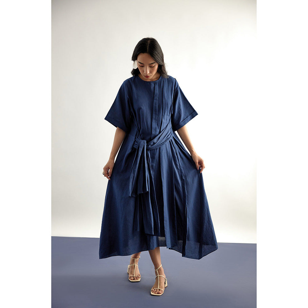 EchoStudio Navy Ridge Dress