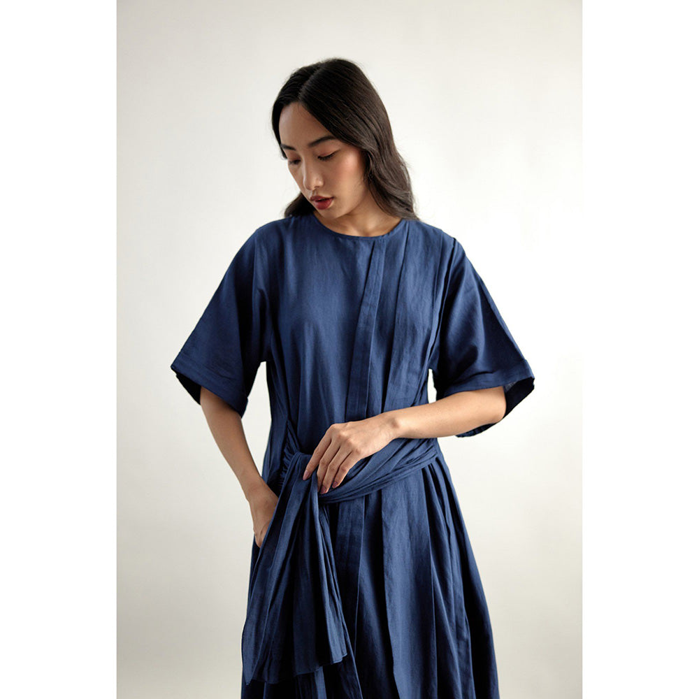 EchoStudio Navy Ridge Dress